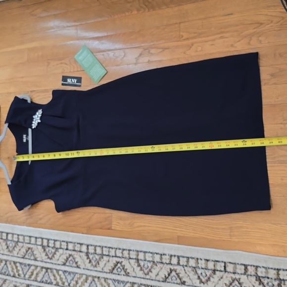 SL FASHIONS NEW YORK BRAND WOMEN'S BLUE SLEEVELESS DRESS SIZE 12 - Picture 10 of 14